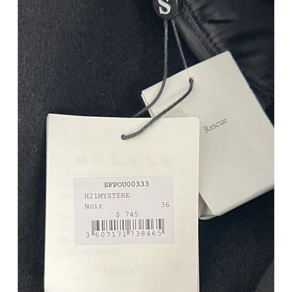 [SOLD] SANDRO Mystere Double Breasted Long Coat Size 36 - Picture 6 of 7